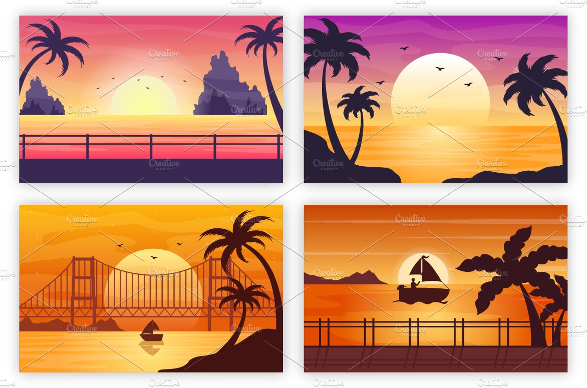 26 Sunset Landscape Background MasterBundles 26 Sunset Landscape Background MasterBundles