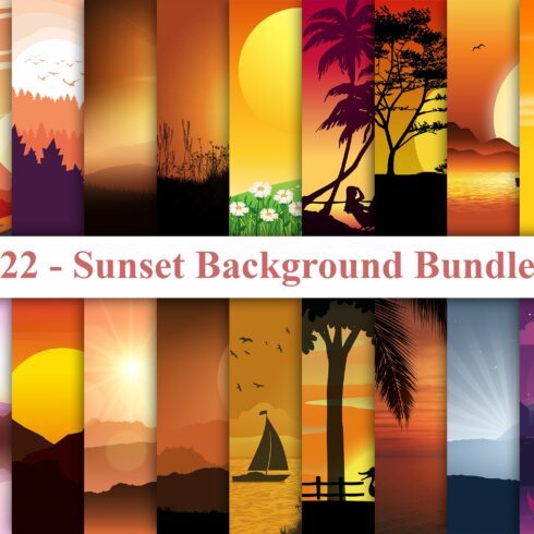 Sunset Background Bundle cover image.
