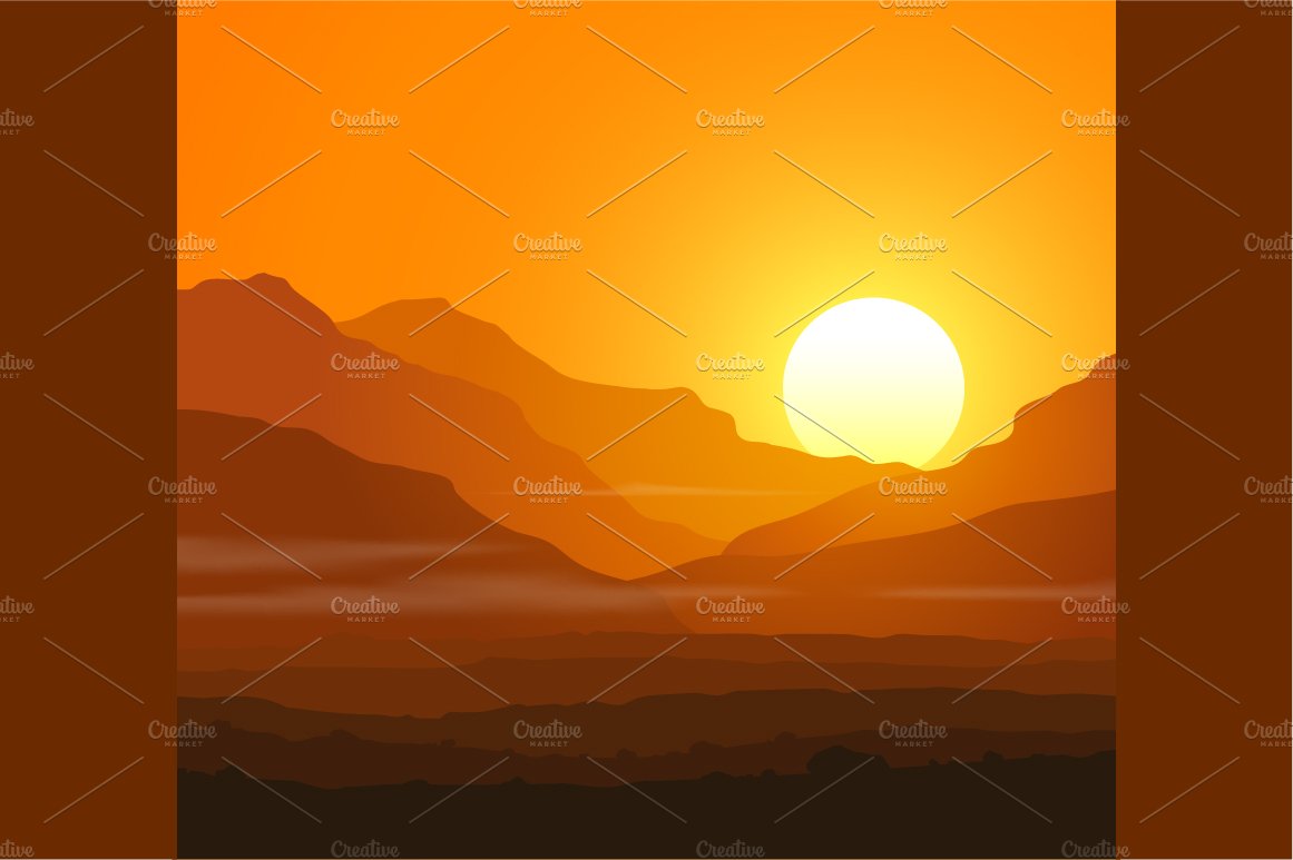 sunset in mountains 3 01 78