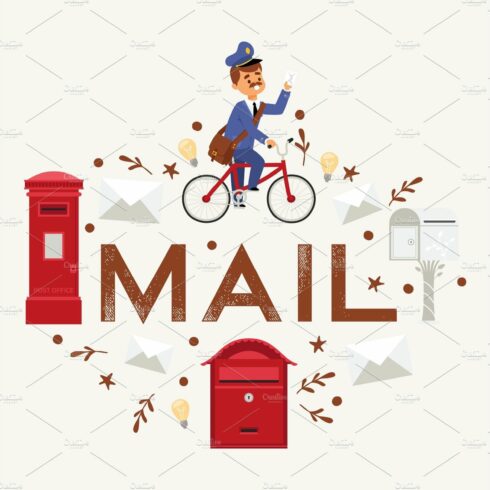 Mail box envelope postman cover image.