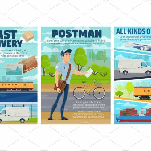 Post office, mail delivery, postman cover image.