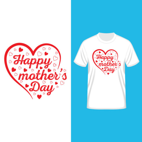 Happy mother's day t-shirt design cover image.