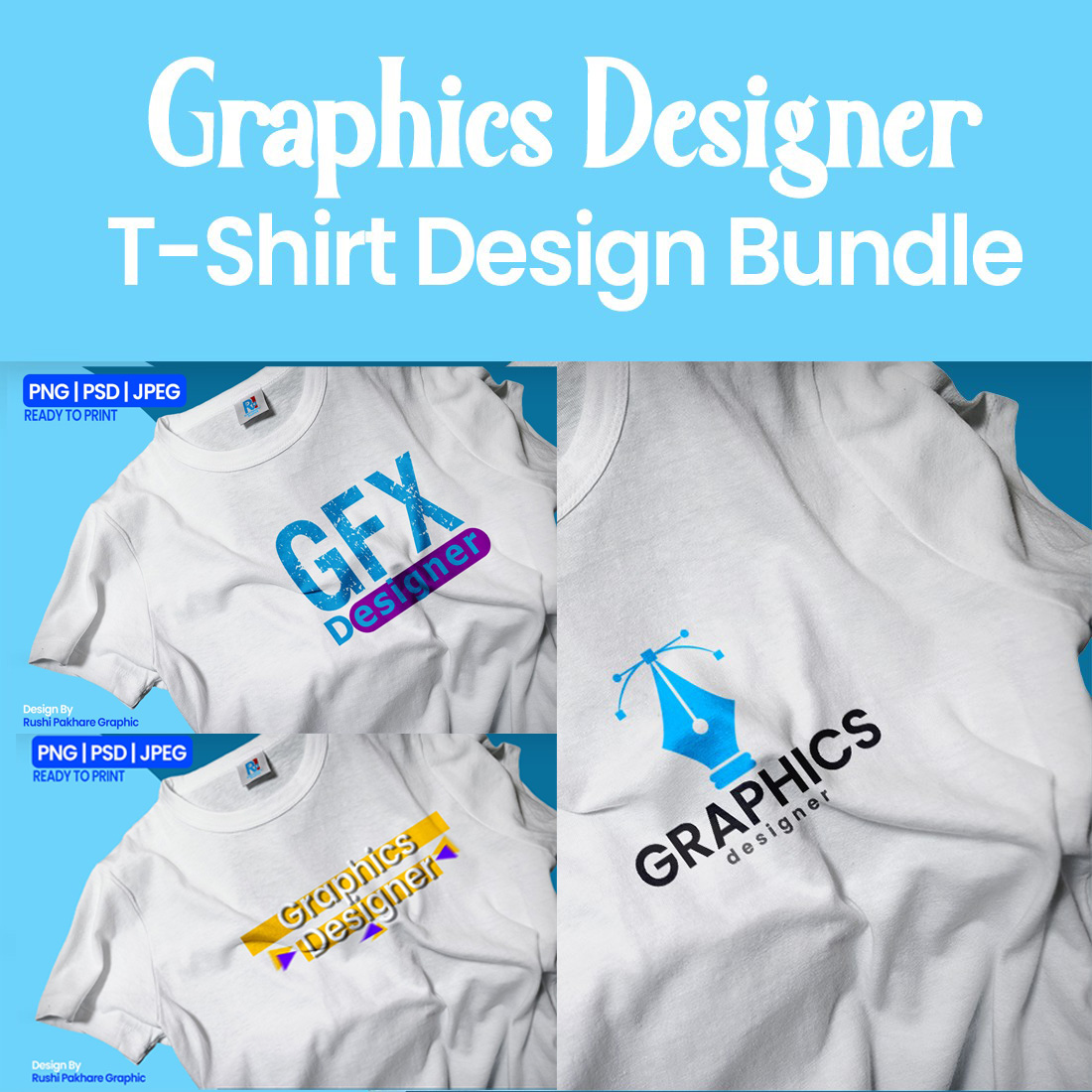 Graphics Designer T-Shirt : The Best T- shirt Desig is here  This is a amazing T- shirt design with discount File Available Format JPEG,PSD,ZOP preview image.