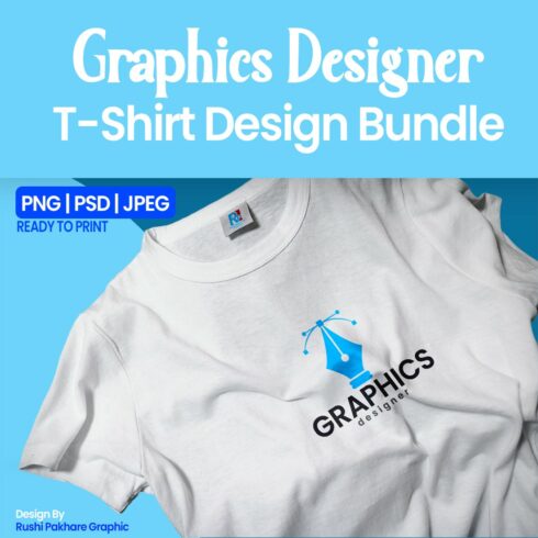 Graphics Designer T-Shirt : The Best T- shirt Desig is here  This is a amazing T- shirt design with discount File Available Format JPEG,PSD,ZOP cover image.