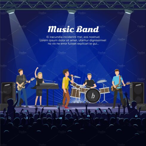 Music Band Concert People Playing on cover image.