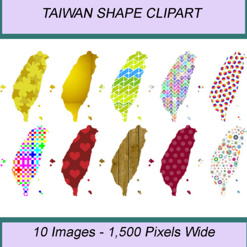 TAIWAN SHAPE CLIPART ICONS cover image.