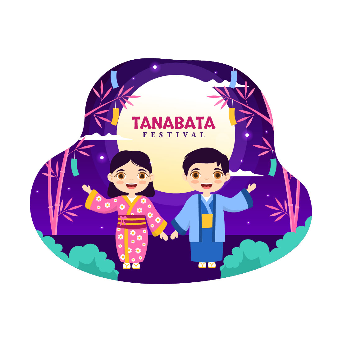 15 Tanabata Festival Vector Illustration preview image.