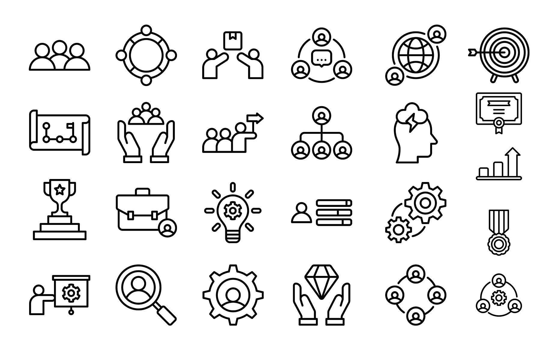 teamwork outlline icons preview copy 412