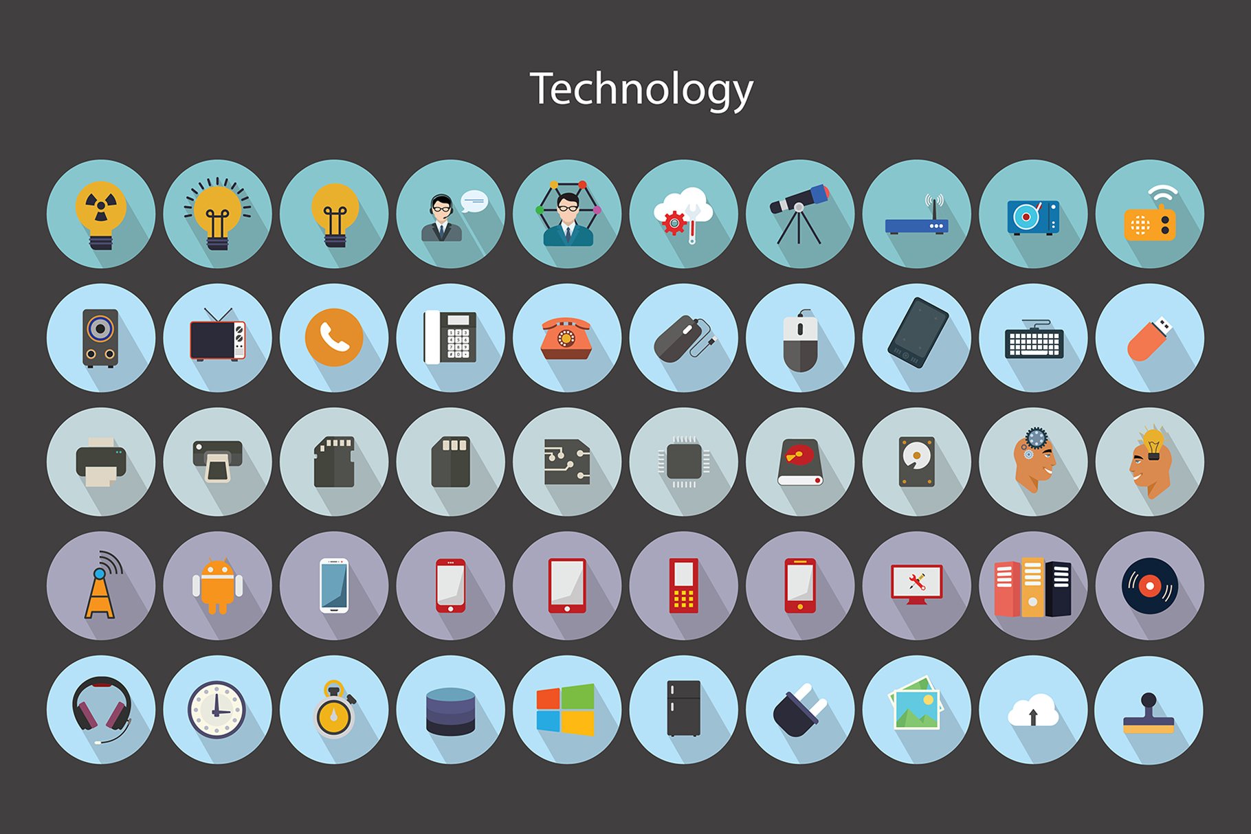 technology flat vector icons 5 131