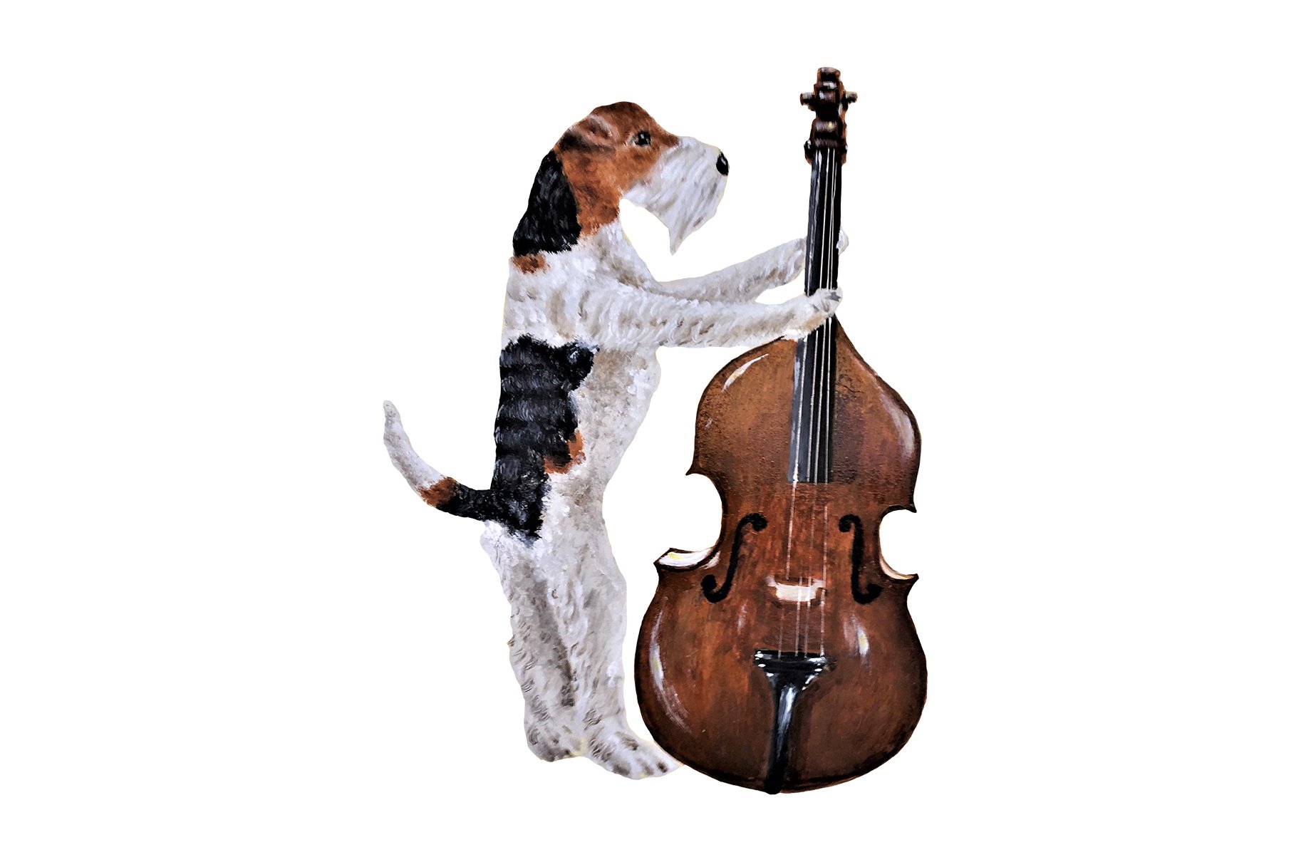 terrier on double bass 244