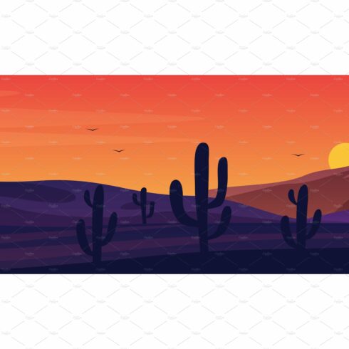 Mexican desert panorama landscape cover image.