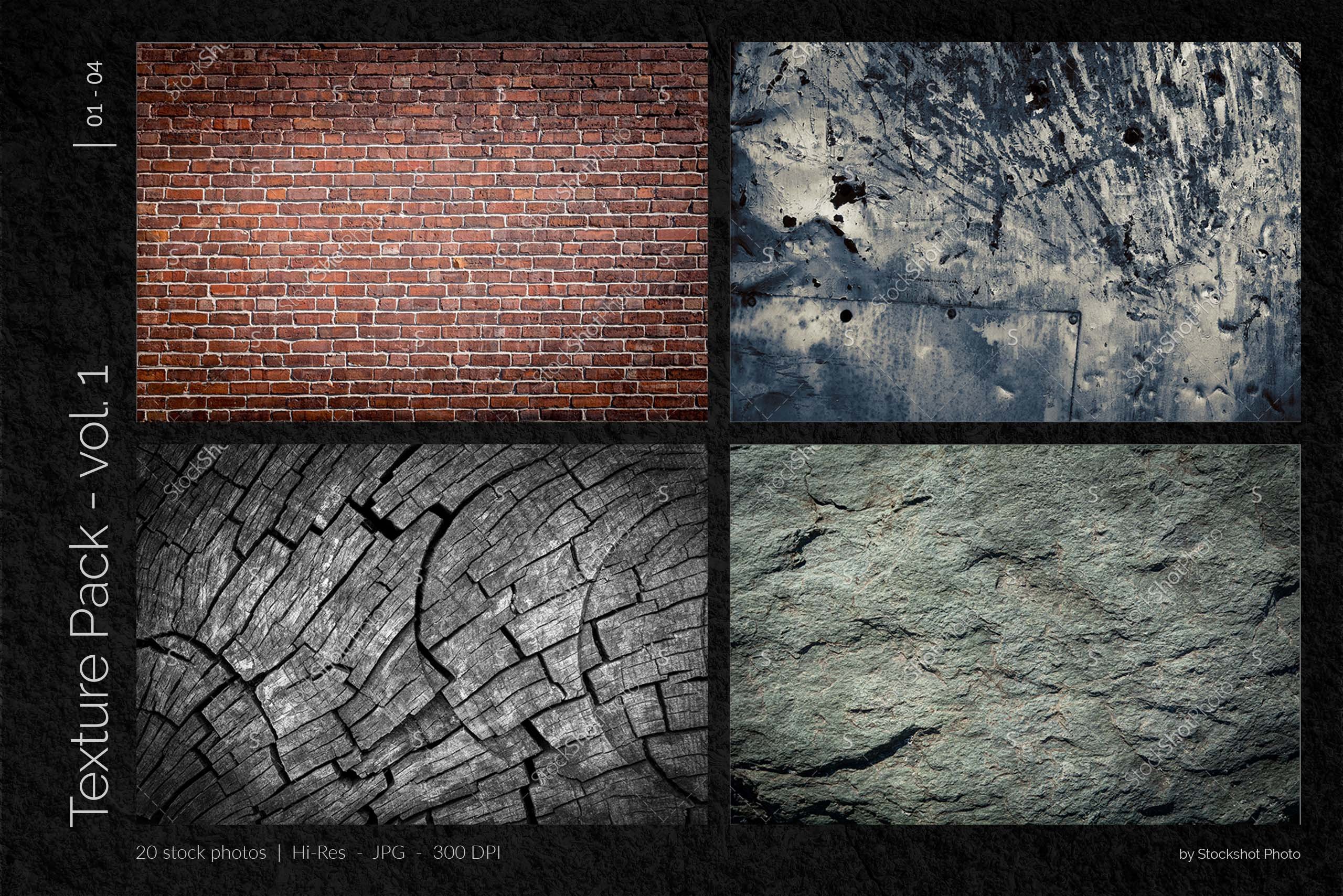 20 Assorted Texture Backgrounds preview image.