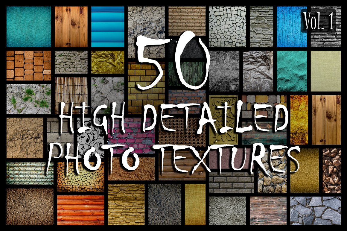 50 in 1 Photo Textures Pack (Vol.1) cover image.