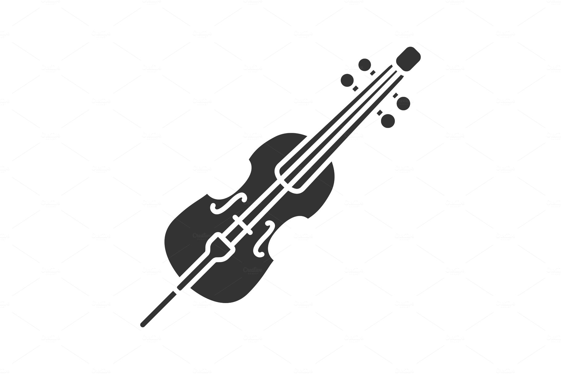Cello glyph icon cover image.