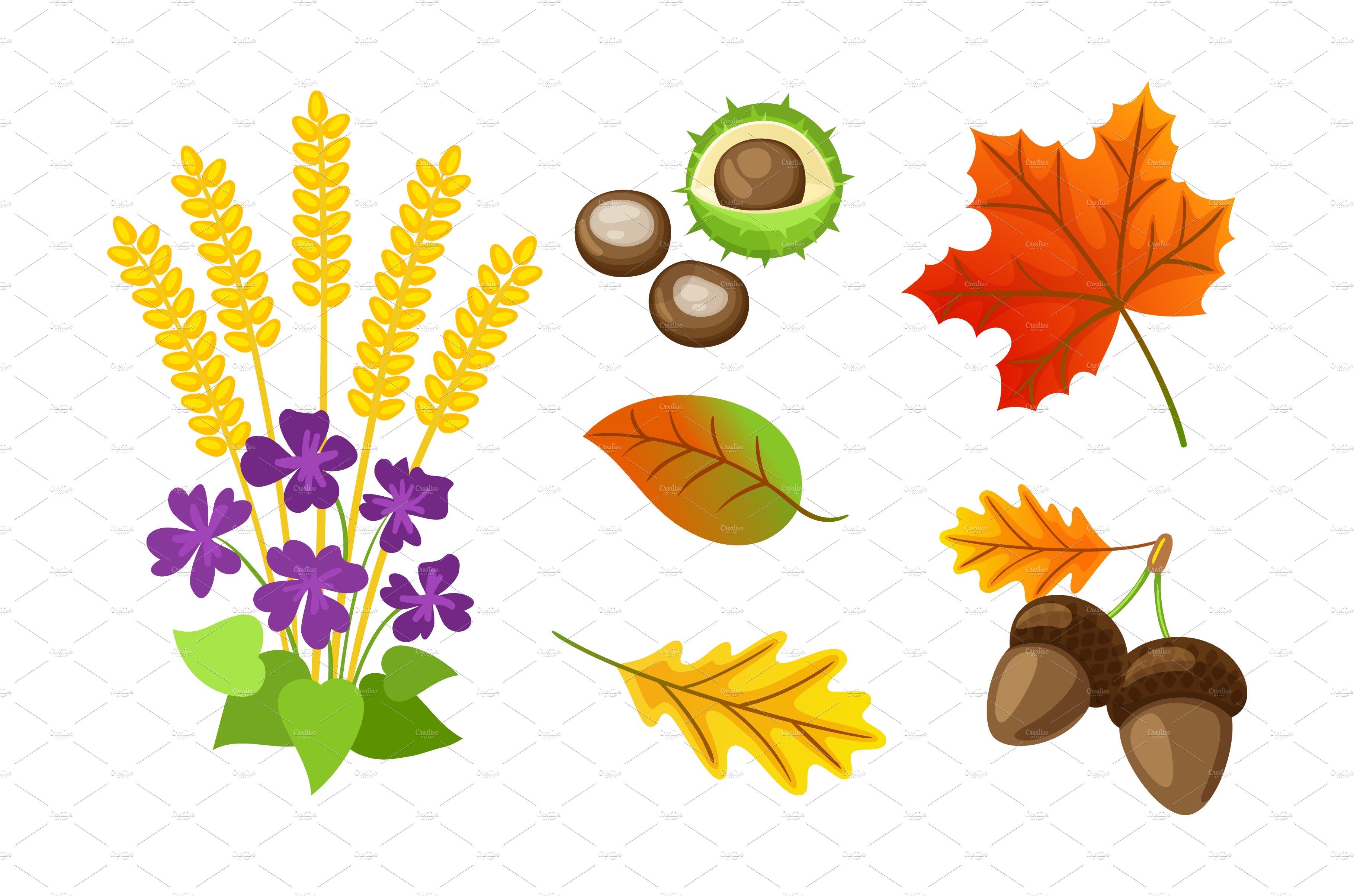 Autumn Floral Elements Chestnut cover image.