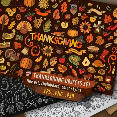 Thanksgiving Objects & Elements Set cover image.