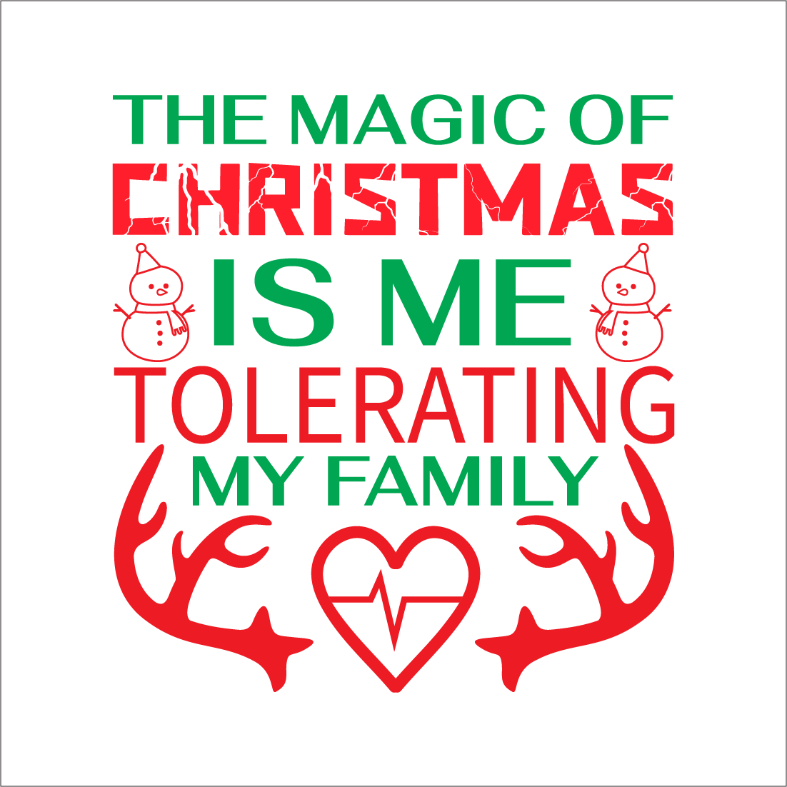 the magic of christmas is me tolerating my family preview image.