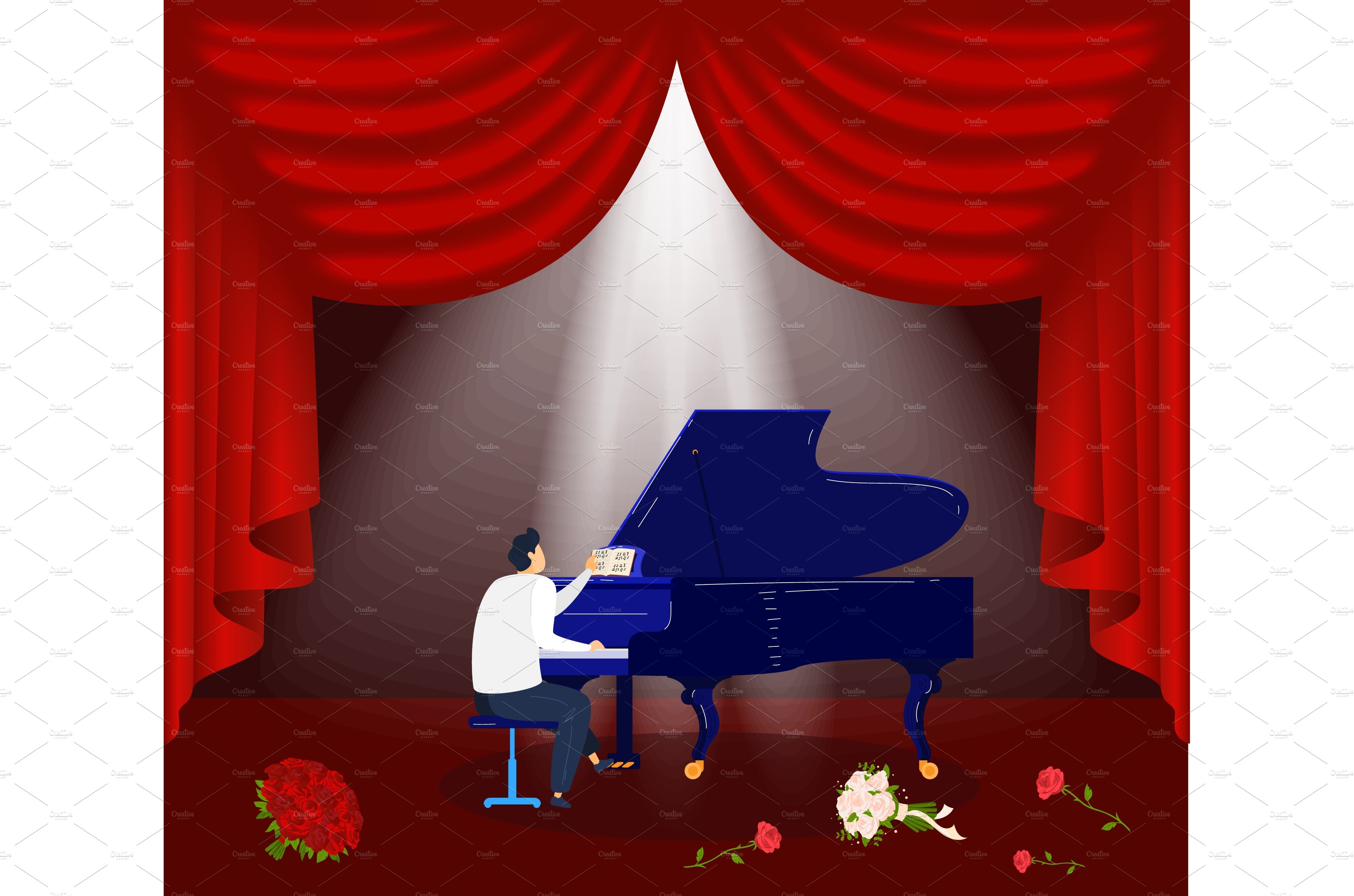 Music theater, piano entertainment cover image.