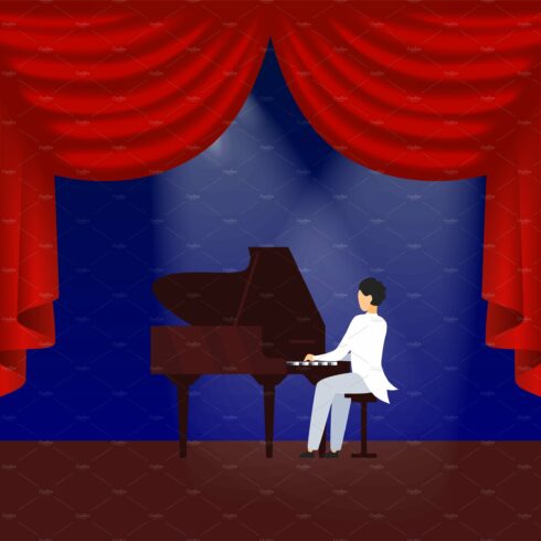 Piano man, stage theater cover image.