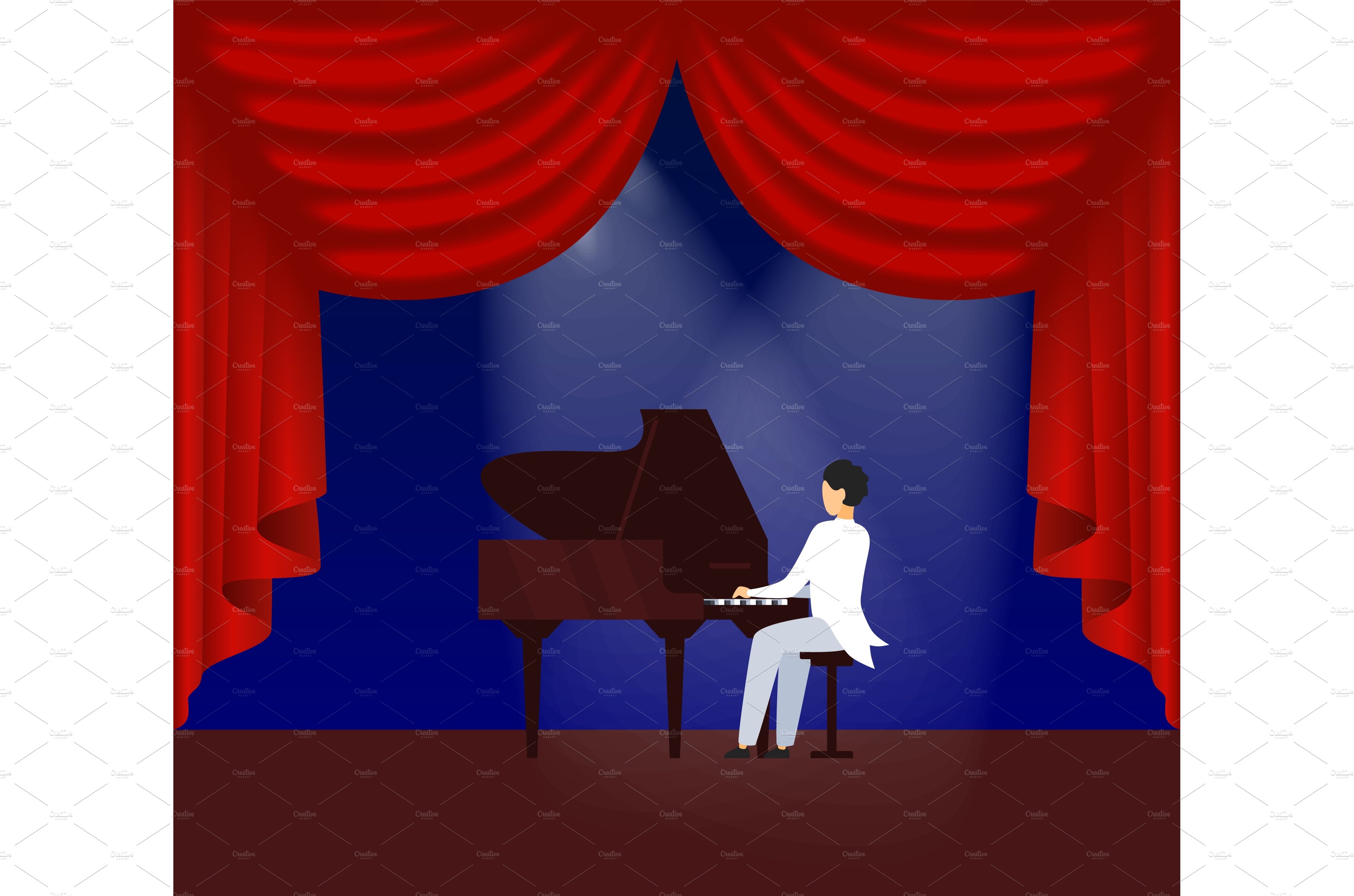 Piano man, stage theater cover image.