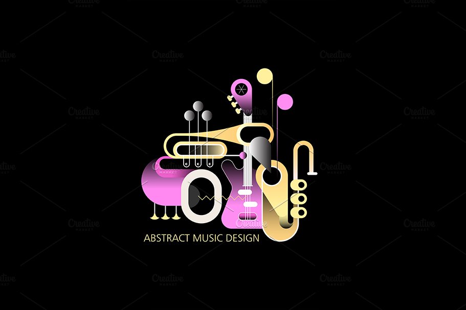 three music designs on a black cm 156