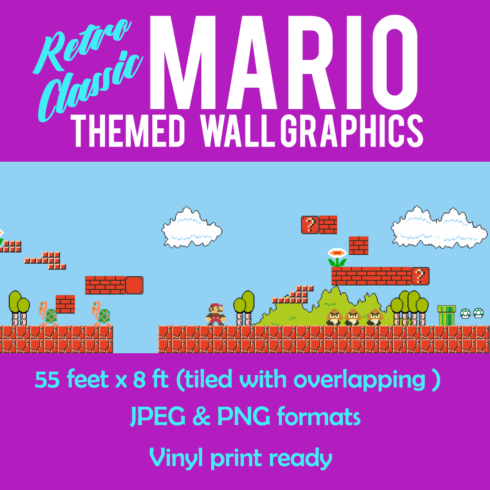 Mario Themed Retro Wall Graphics cover image.