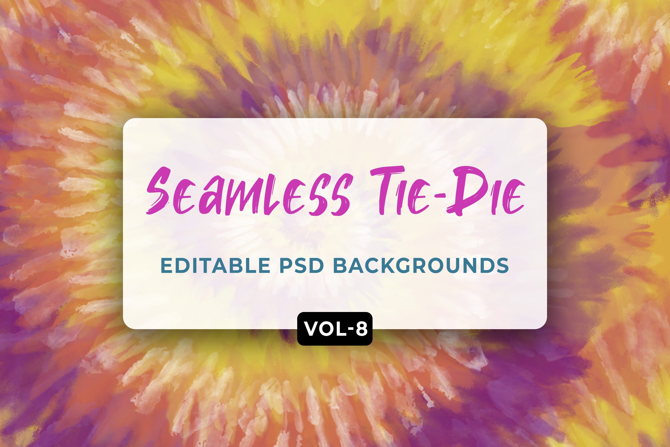 Tie Dye Seamless Patterns Vol- 08 cover image.