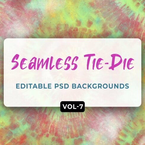 Tie Dye Seamless Patterns Vol- 07 cover image.
