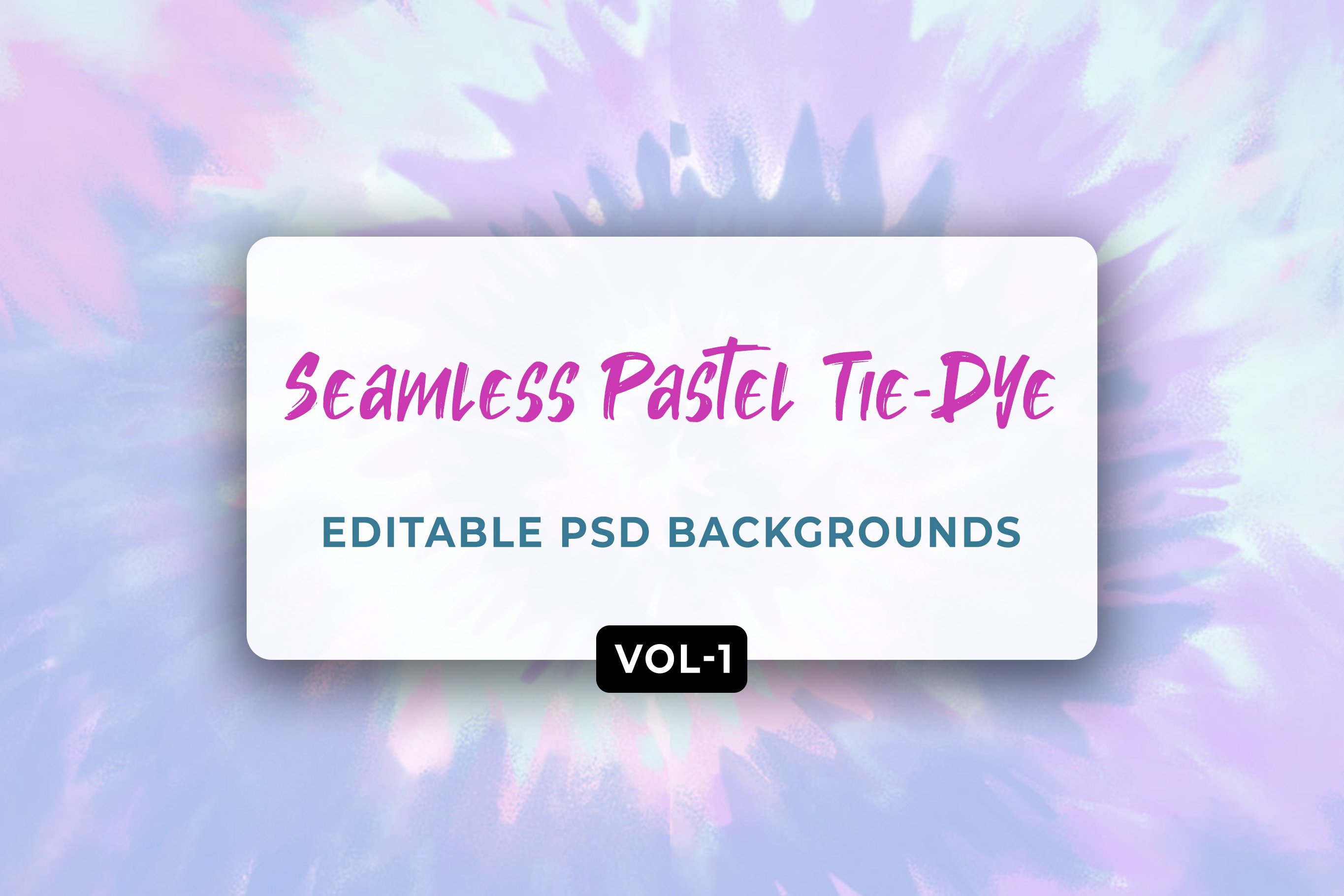Seamless Pastel Tie-Dye Vol-01 cover image.
