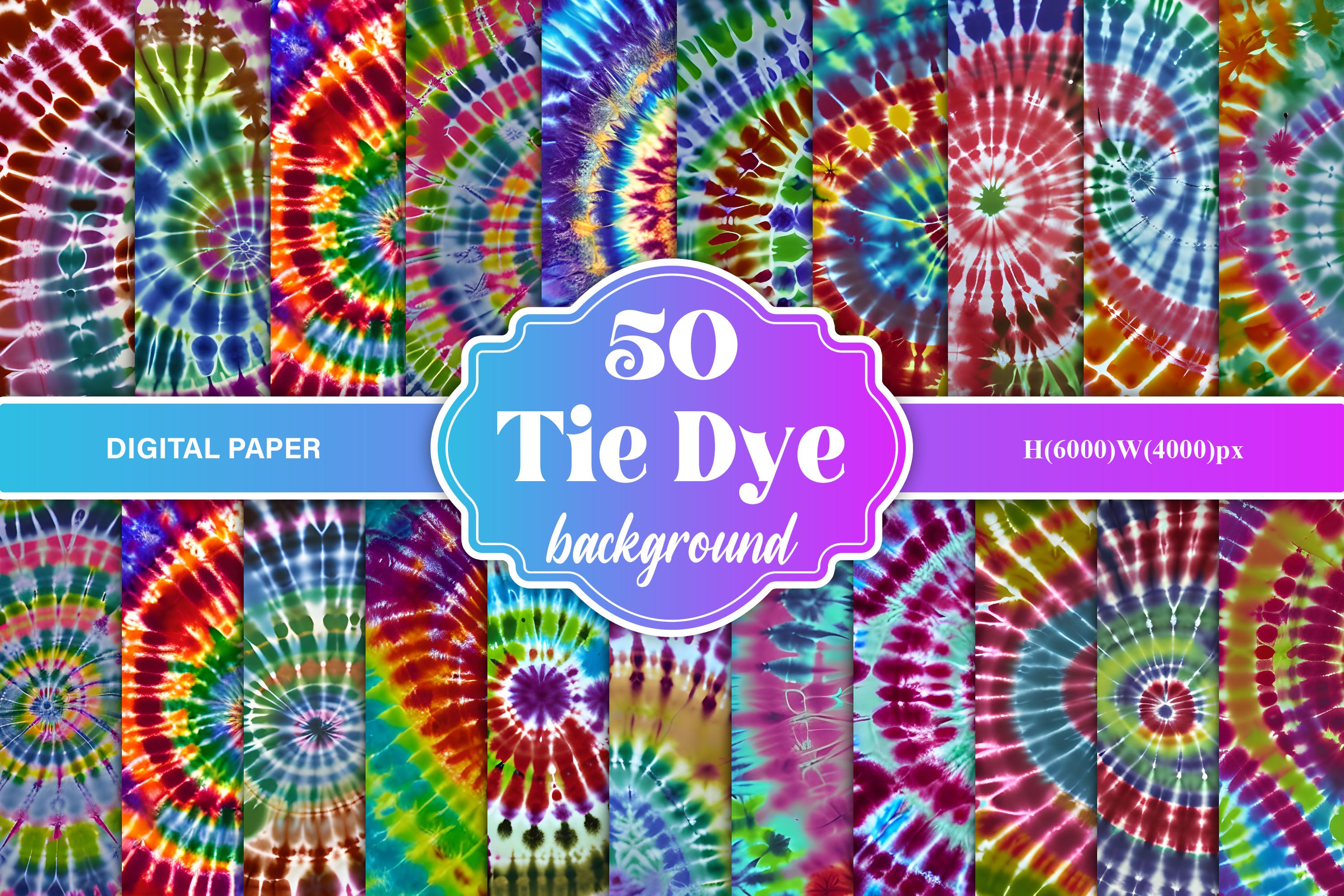 Tie Dye Digital Paper cover image.