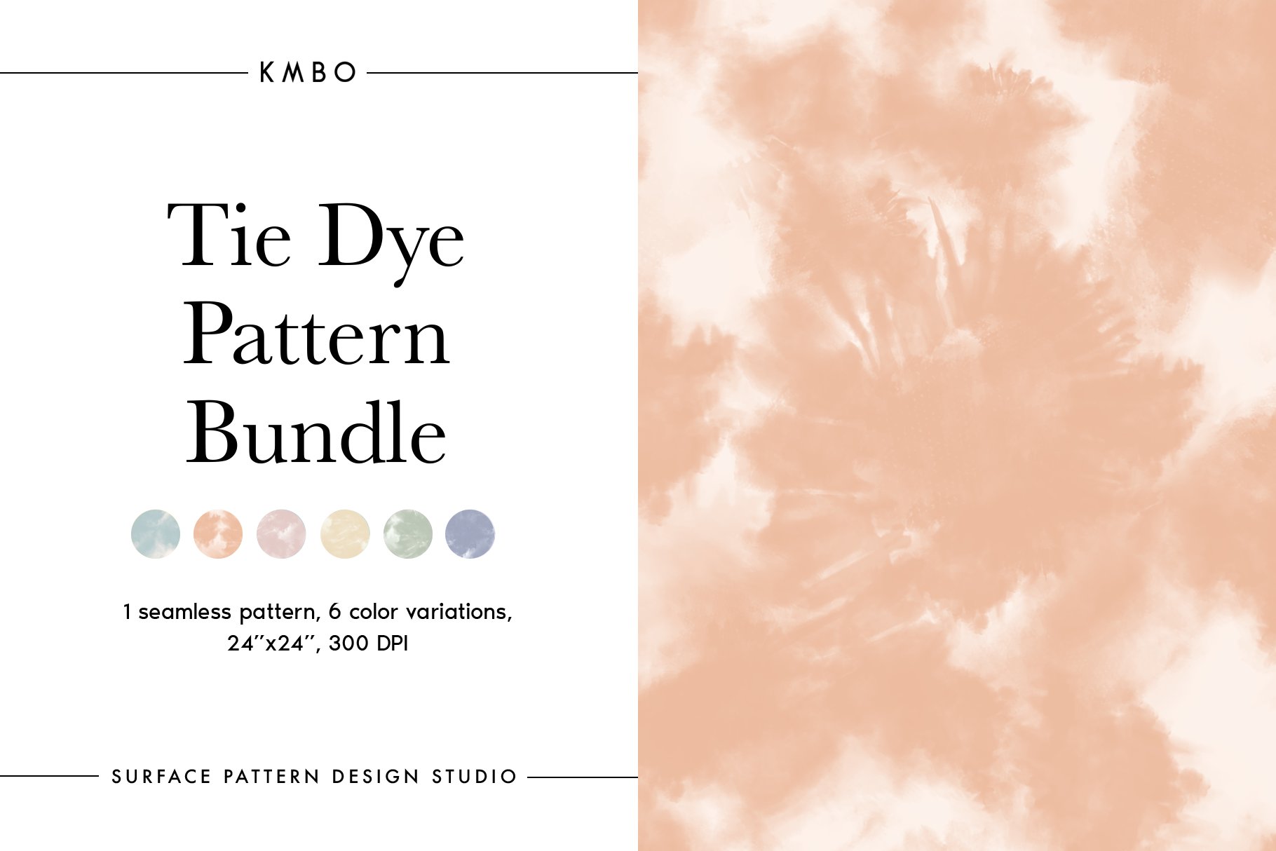 Bohemian Tie Dye Pattern Bundle cover image.
