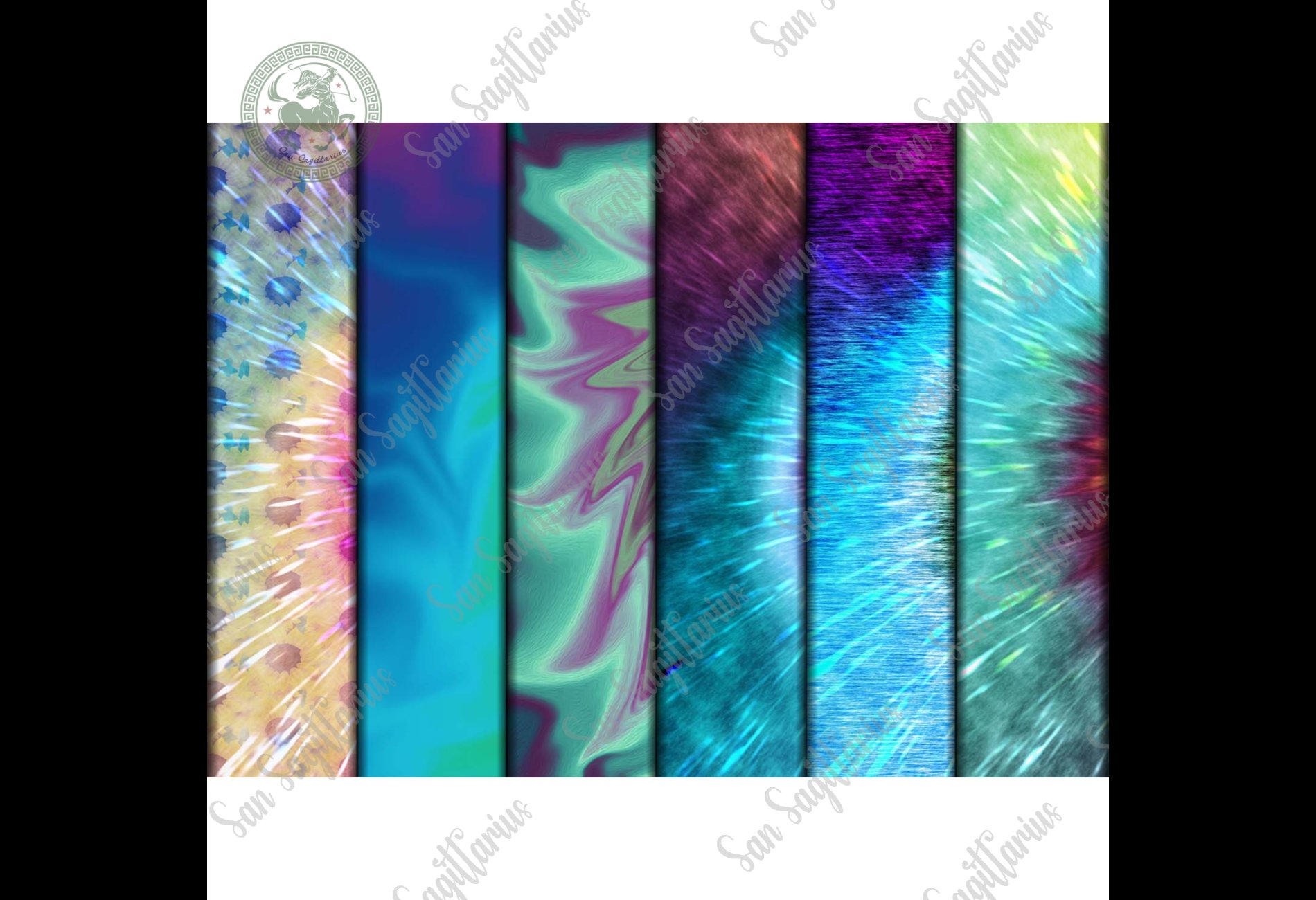 12 Files Png Bundle Tie Dye Patterns preview image.