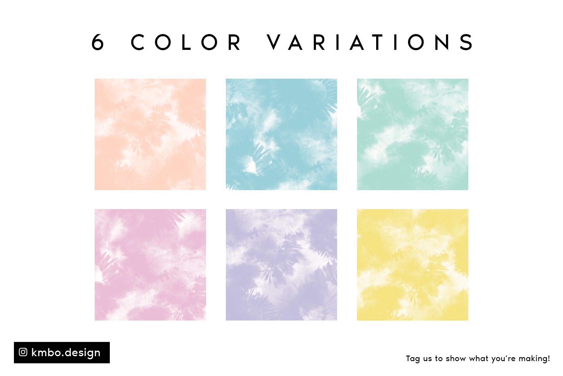 Pastel Tie Dye Pattern Collection preview image.