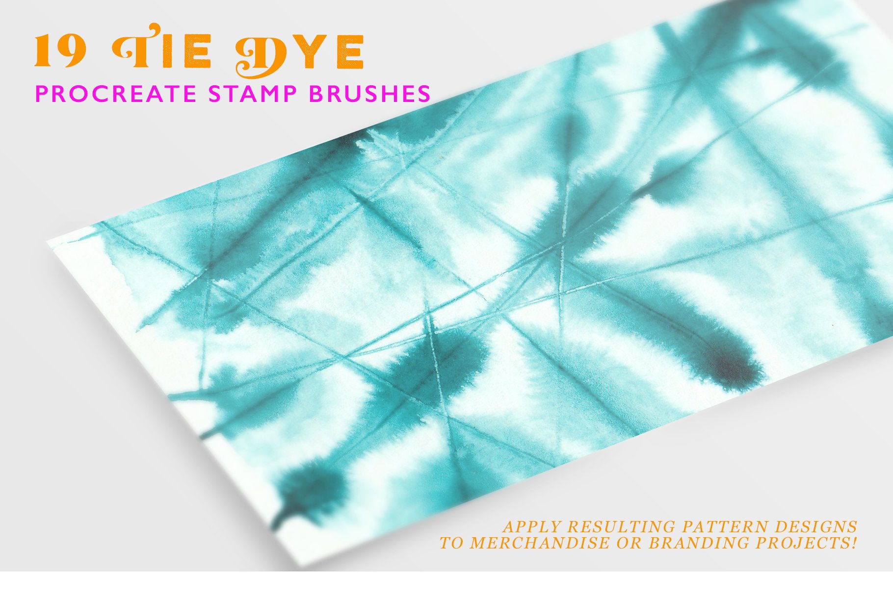 Procreate Tie Dye Stamp Brushes preview image.