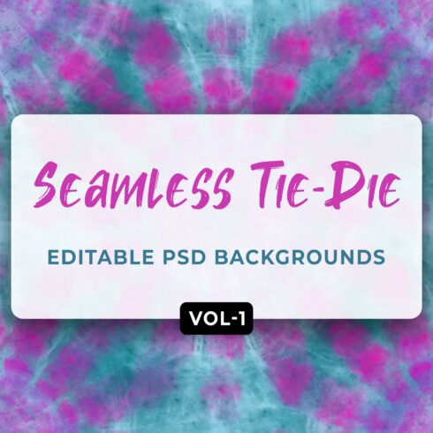Tie Dye Seamless Patterns Vol- 01 cover image.