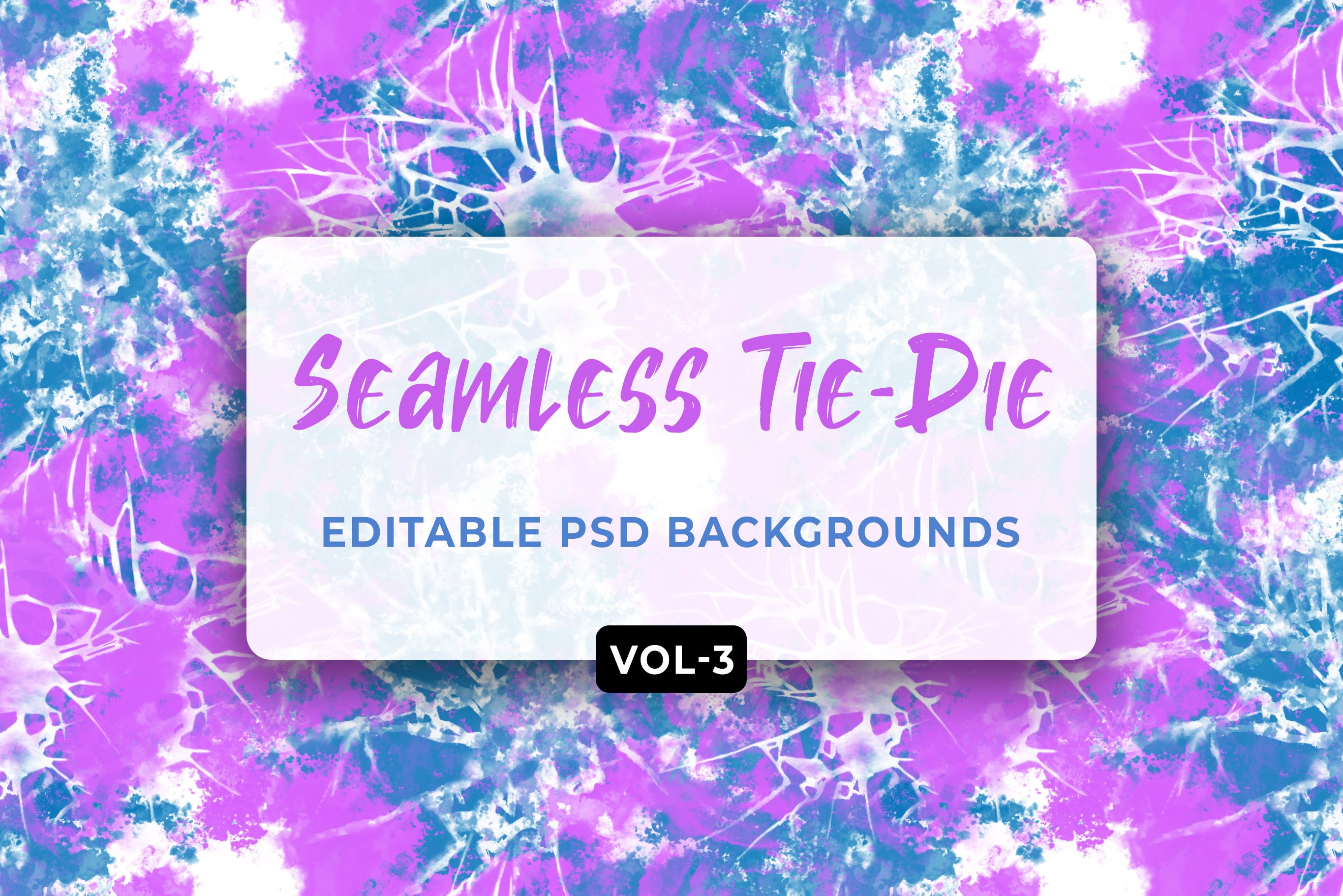 Tie Dye Seamless Patterns Vol- 03 cover image.