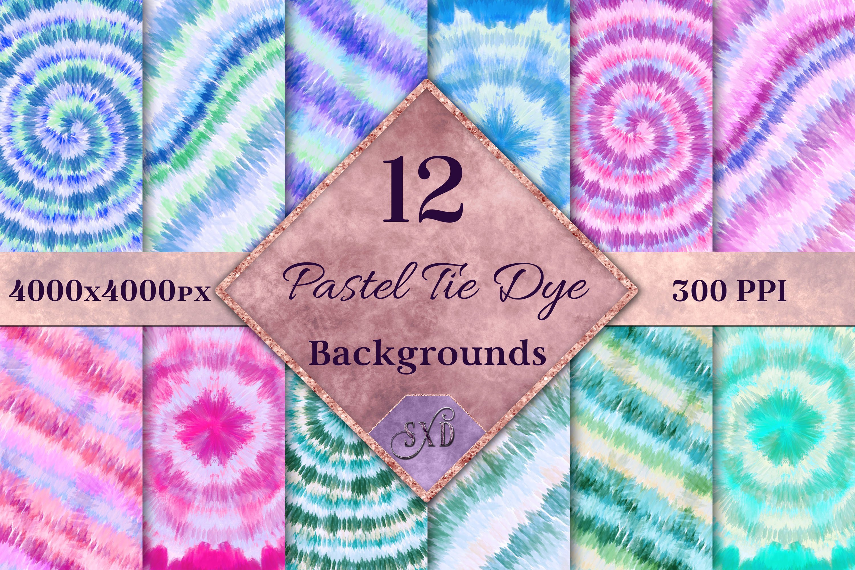Pastel Tie Dye Backgrounds cover image.