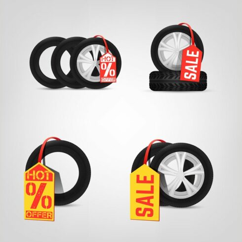 Tires Vector Sale cover image.