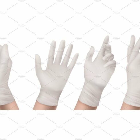 Nitrile gloves on hand front or side cover image.