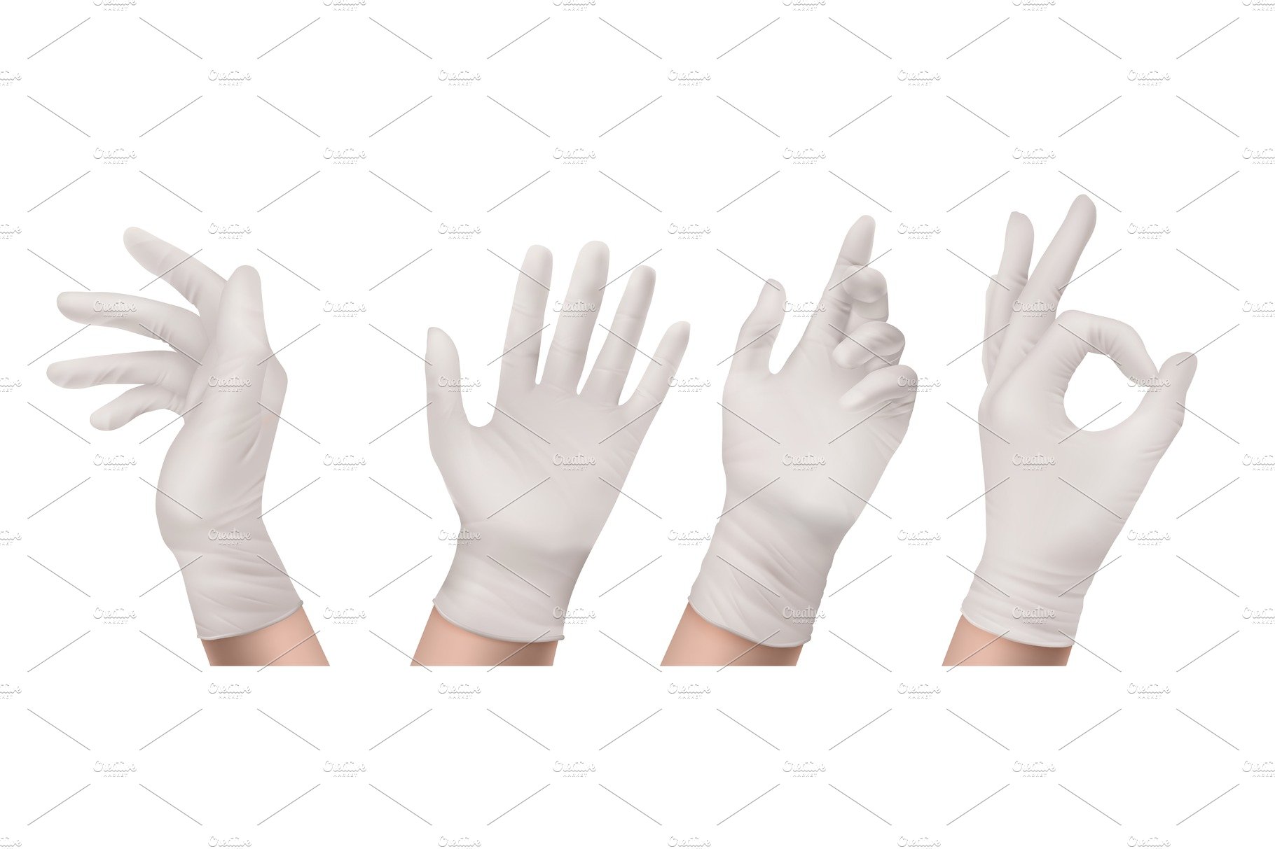 Nitrile gloves on hand front or side cover image.