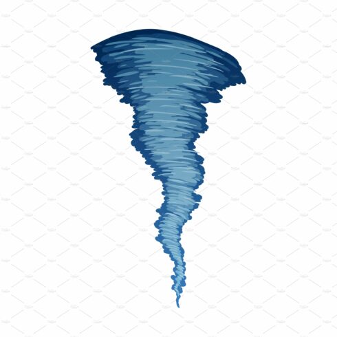 Tornado. Stylized cartoon cover image.