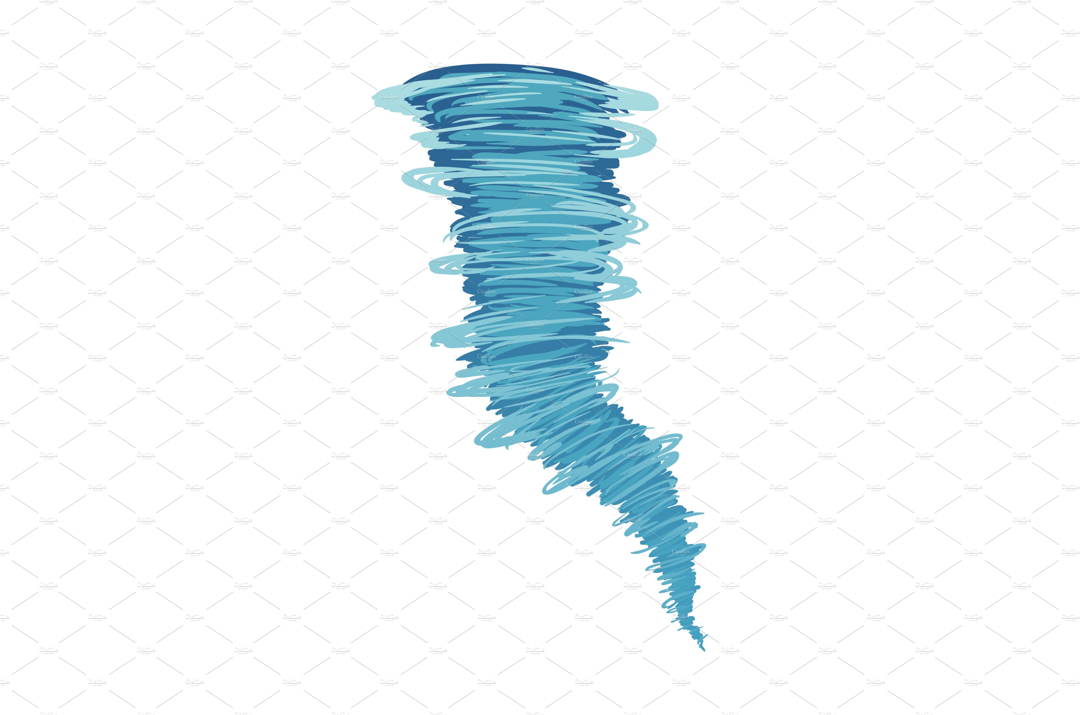 Tornado. Stylized cartoon cover image.