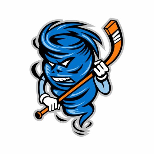 Tornado Ice Hockey Player Mascot cover image.