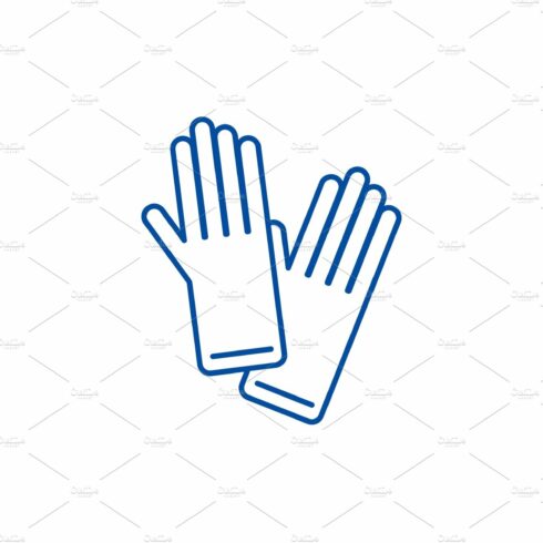 Gloves line icon concept. Gloves cover image.