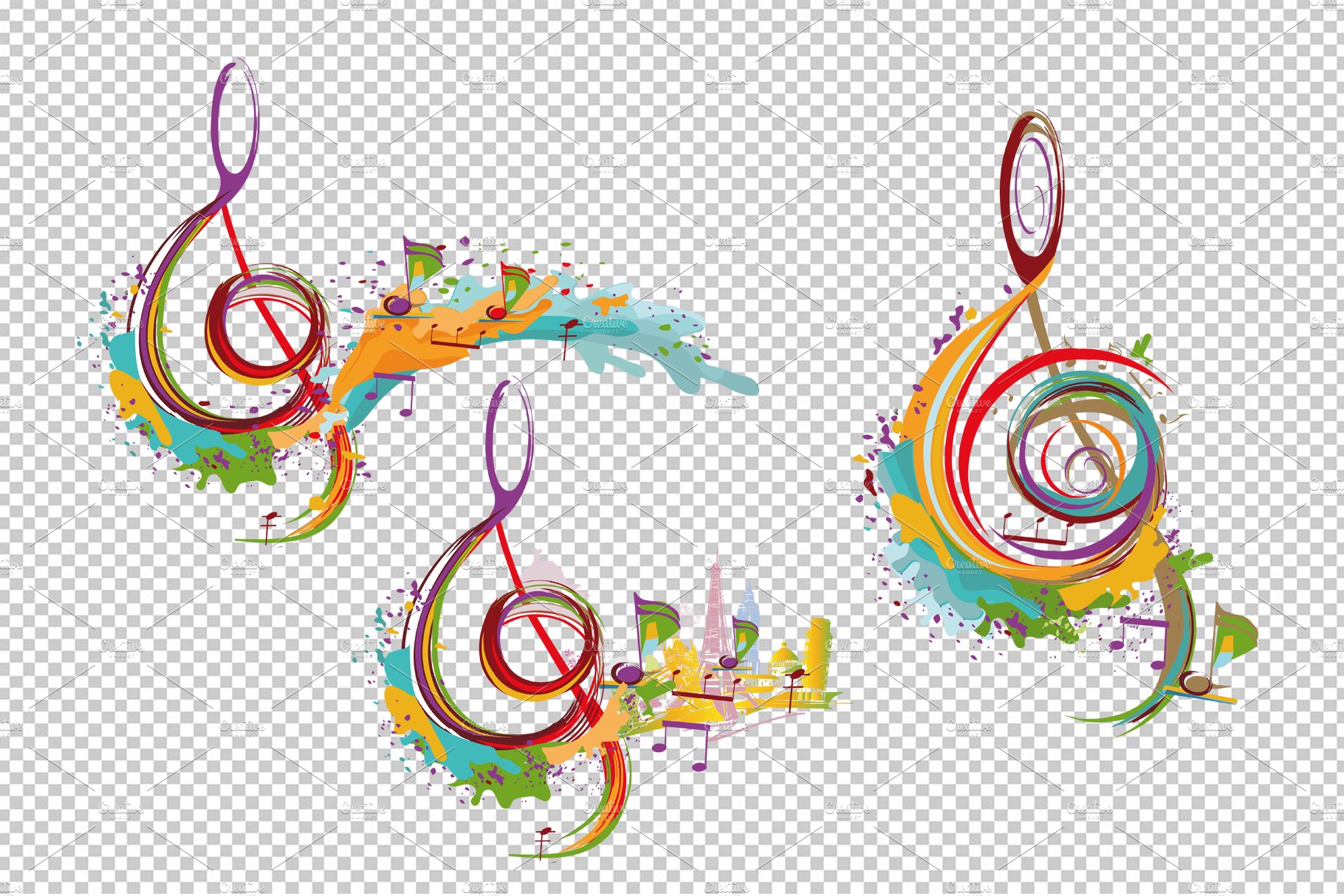 Musical illustrations preview image.