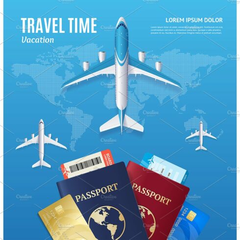 Travel Time Concept with Passport cover image.