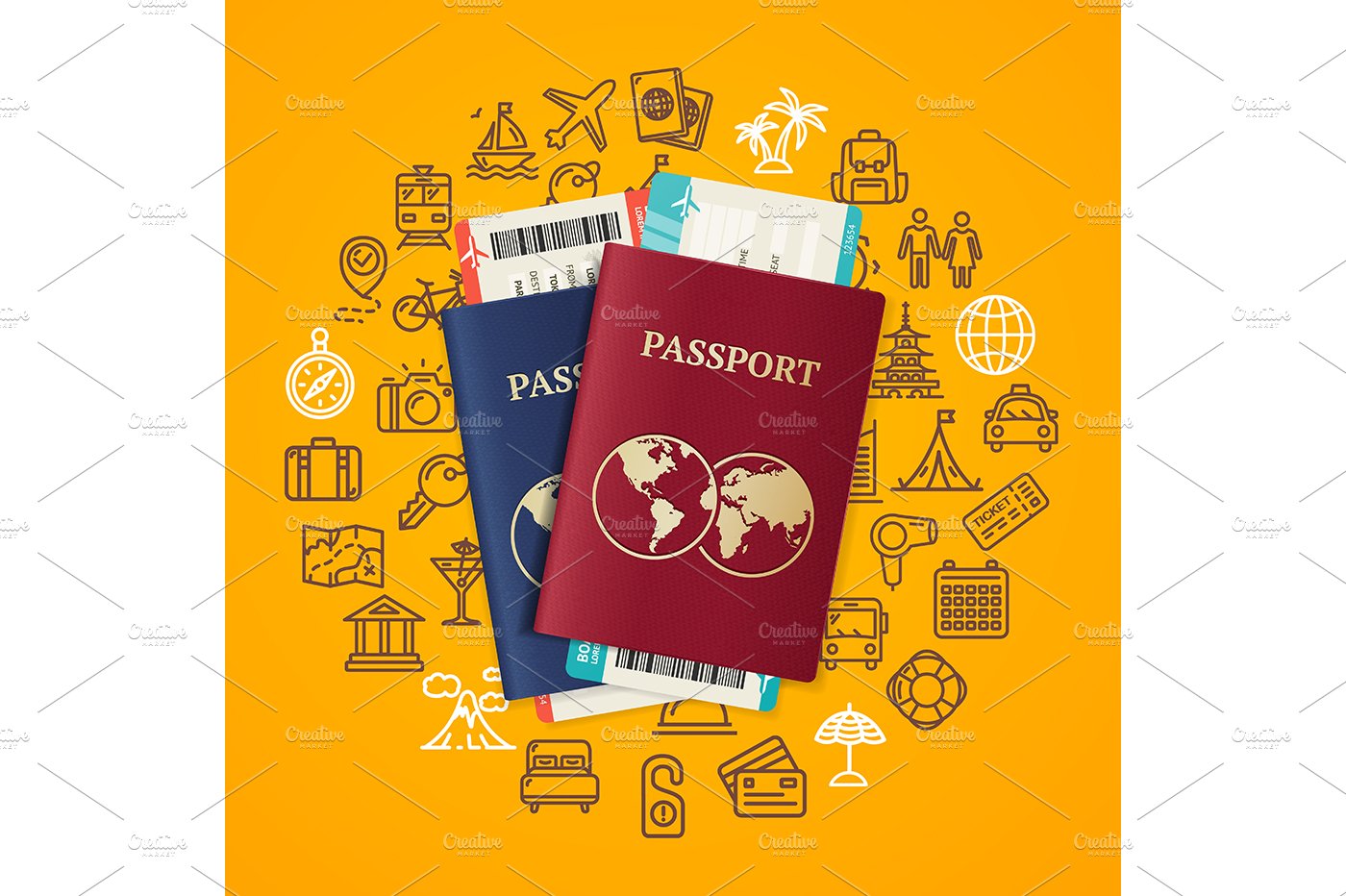 Travel and Tourism Concept Card cover image.