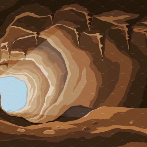 Treasure cave. Concept, art cover image.