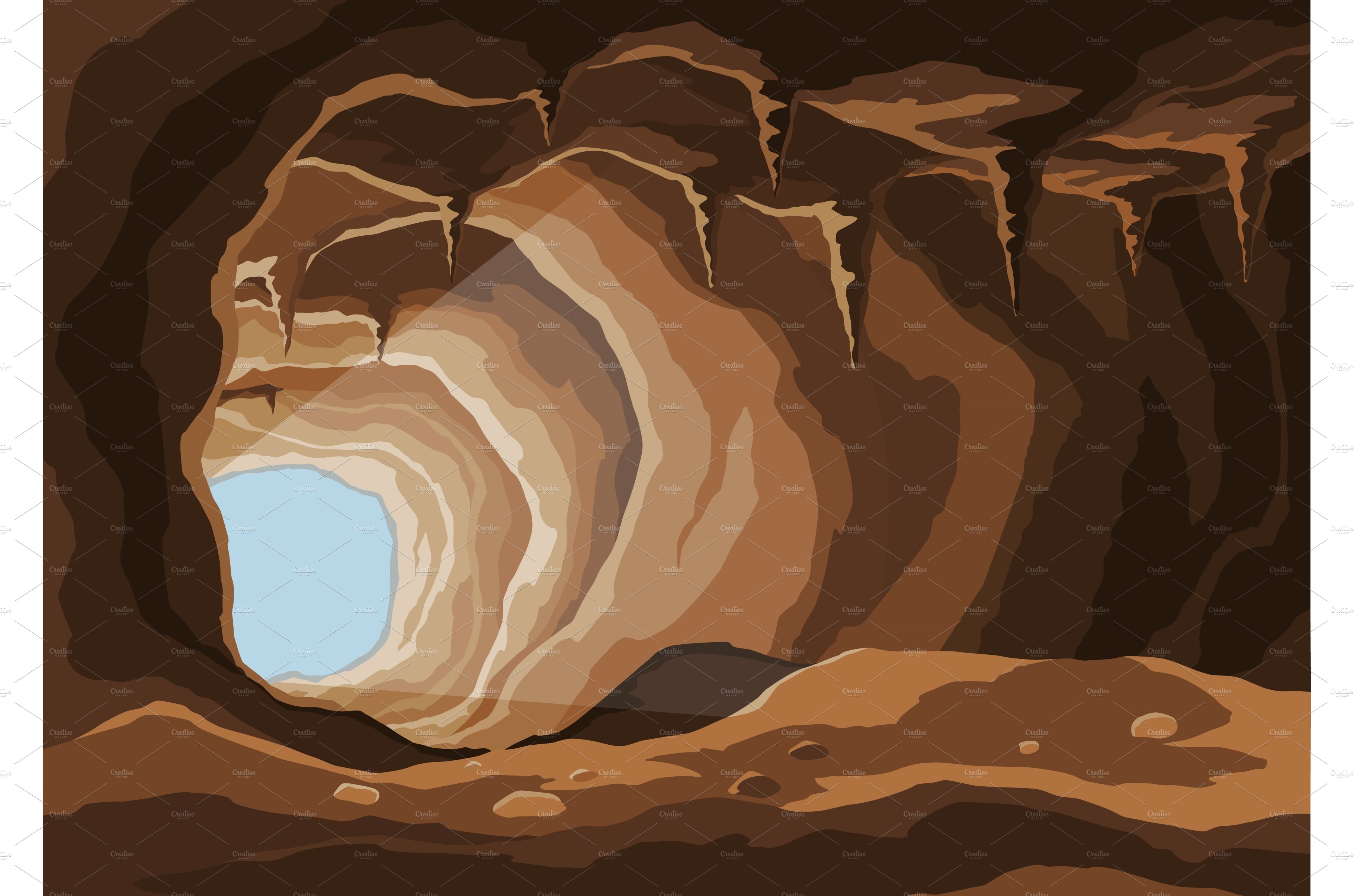Treasure cave. Concept, art cover image.