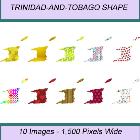 TRINIDAD-AND-TOBAGO SHAPE CLIPART ICONS cover image.